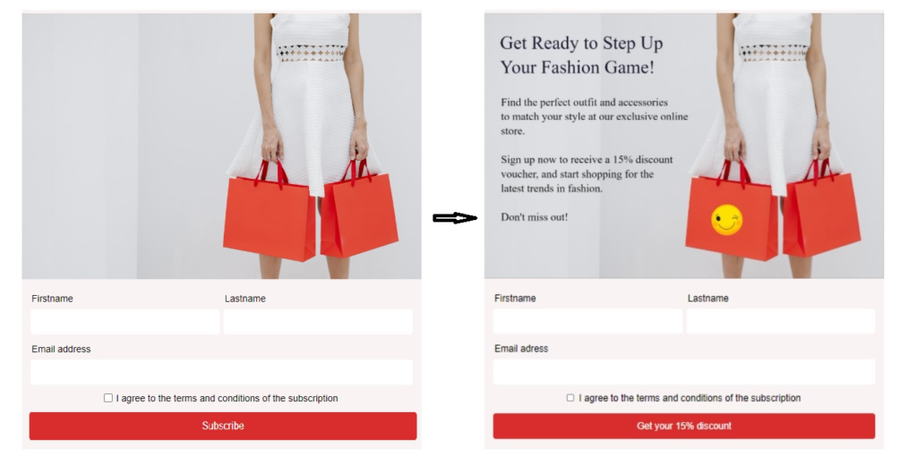 landing page form personalization